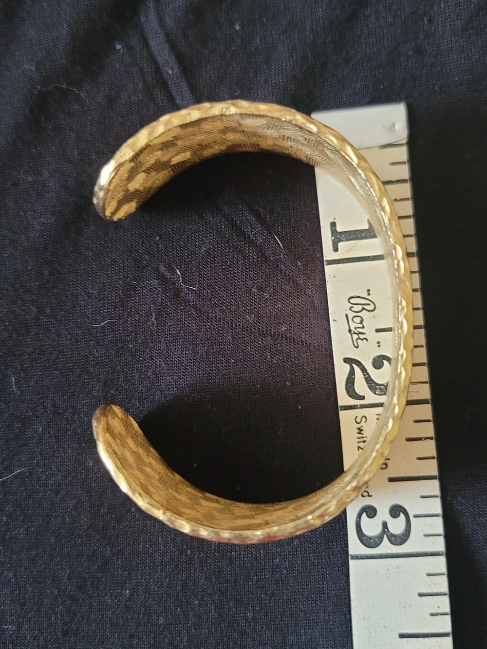 Givenchy Hammered Gold-Tone Cuff Bracelet - Picture 4 of 5